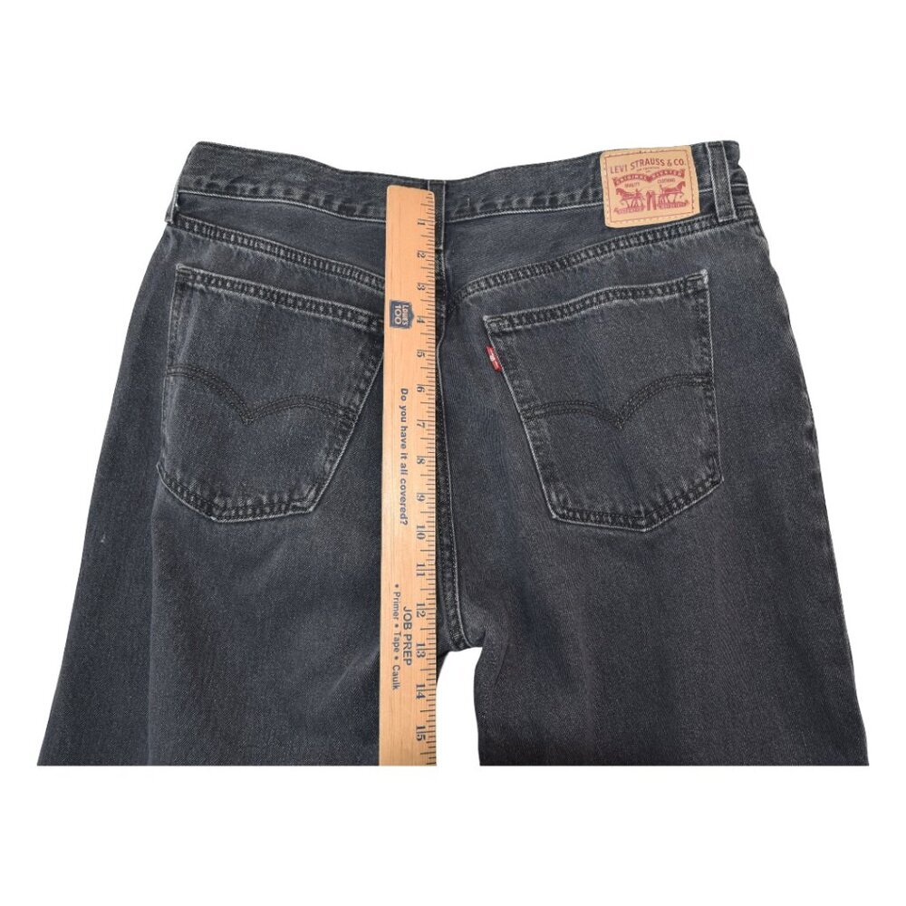 Levi’s Low Pro Straight Jeans 31 Faded Black Y2K Minimalist Grunge - Picture 7 of 8
